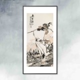 【已售】連紅武 四尺《達摩渡江》 徐悲鴻畫院華北分院副院長