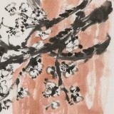 崔春剛 四尺三開《玉骨冰清》 青年才俊 中國當代書畫研究院理事