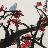 王永剛 斗方小品《賞春》 78歲國家一級美術師（詢價）