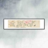 張瑰麗 四尺對開工筆《花開富貴》 湖南省美術家協會會員