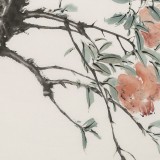 【已售】陳薪名 三尺《披翠含丹》中美協會員 第六屆全國花鳥畫展金獎獲得者