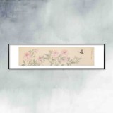 張瑰麗 四尺對開工筆《花開富貴》 湖南省美術家協會會員
