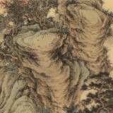 吳顯剛 四尺三開《溪山歸隱圖》 貴州七星關美協主席