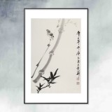 庾超然 四尺三開《竹報平安》 黃鶴樓書畫院院長
