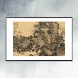 吳顯剛 四尺三開《溪山歸隱圖》 貴州七星關美協主席