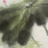 【已售】庾超然 四尺對開《愛蓮說詩意》 黃鶴樓書畫院院長