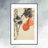 楊勁松 四尺三開《福祿臨門》 貴州省美術家協會會員