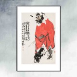 【已售】連紅武 四尺三開《鎮宅圖》 徐悲鴻畫院華北分院副院長