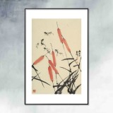 楊勁松 四尺三開《游樂圖》 貴州省美術(shù)家協(xié)會會員