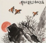 王永剛 三尺斗方《飛鳥出林》 國家一級美術師