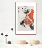 【已售】連紅武 四尺三開《鎮(zhèn)宅圖》 徐悲鴻畫院華北分院副院長