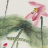【已售】庾超然 四尺對(duì)開《荷香》 黃鶴樓書畫院院長(zhǎng)