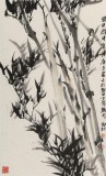 楊勁松 四尺三開《迎風勁節》 貴州省美術家協會會員