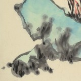 楊勁松 四尺三開《幽谷清芳》 貴州省美術家協會會員