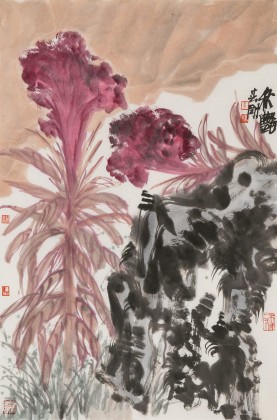 崔春剛 四尺三開《秋趣》 青年才俊 中國當(dāng)代書畫研究院理事