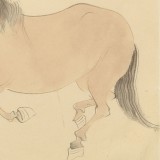 曹建濤 四尺三開《馬到成功》 獨具特色水墨人物畫家