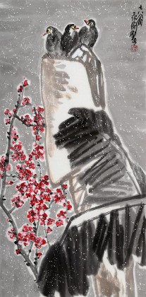 王永剛 三尺《梅雪精神》 國家一級美術(shù)師（詢價）