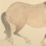 曹建濤 四尺三開《駿馬圖》 獨具特色水墨人物畫家