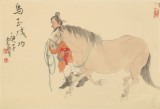 曹建濤 四尺三開《馬到成功》 獨具特色水墨人物畫家