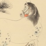 【已售】曹建濤 四尺三開《馬到成功》 獨具特色水墨人物畫家