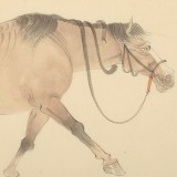 曹建濤 四尺三開《駿馬圖》 獨具特色水墨人物畫家