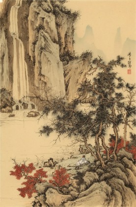吳顯剛 《觀瀑圖》 貴州七星關美協主席