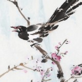 【已售】曲逸之 四尺《報喜》 河南省著名花鳥畫家